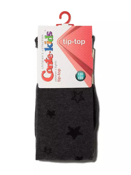 Колготки детские хлопковые conte-kids tip-top 543 темно-серый, 4С-04СП, 116-122 (18), CONTE-KIDS,  - 2
