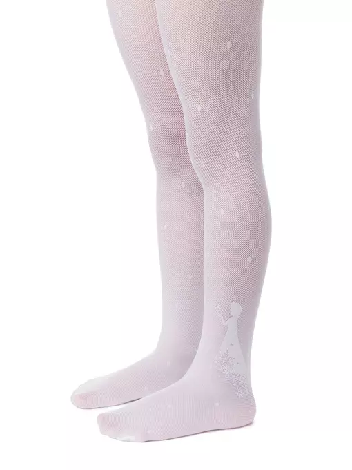 Колготки детские нарядные с рисунками ©disney frozen 40 и вкладышем-раскраской bianco, , 140-146, CONTE ELEGANT, - 2