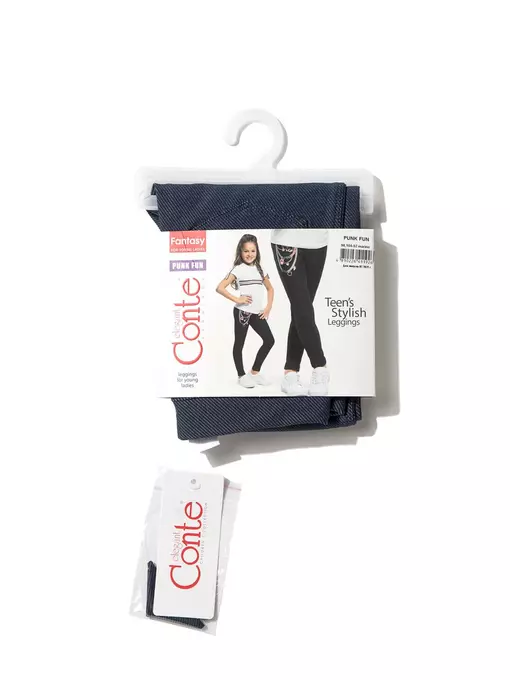 Леггинсы для девочек conte elegant джеггинсы с оригинальным рисунком "цепочки" punk fun marino, 18С-571ДТСП, 104,110-56, CONTE ELEGANT,  - 7