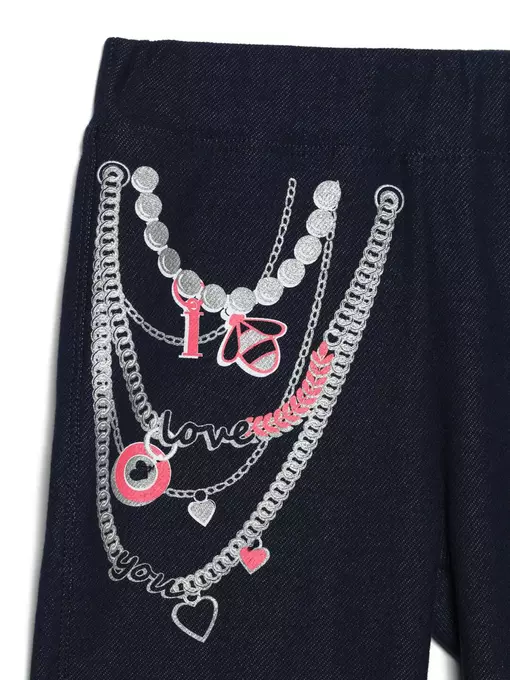 Леггинсы для девочек conte elegant джеггинсы с оригинальным рисунком "цепочки" punk fun marino, 18С-571ДТСП, 104,110-56, CONTE ELEGANT,  - 5