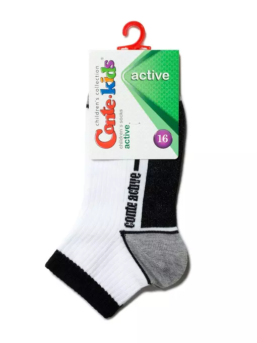 Спортивные детские носки active (короткие) 507 белый, 13С-34СП, 16, CONTE-KIDS,  - 2