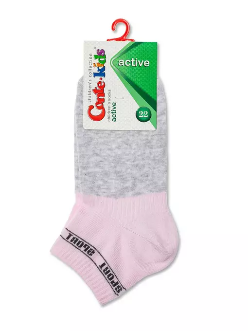 Носки детские спортивные active (короткие) 510 cветло-розовый-серый, 13С-34СП, 20, CONTE-KIDS,  - 2