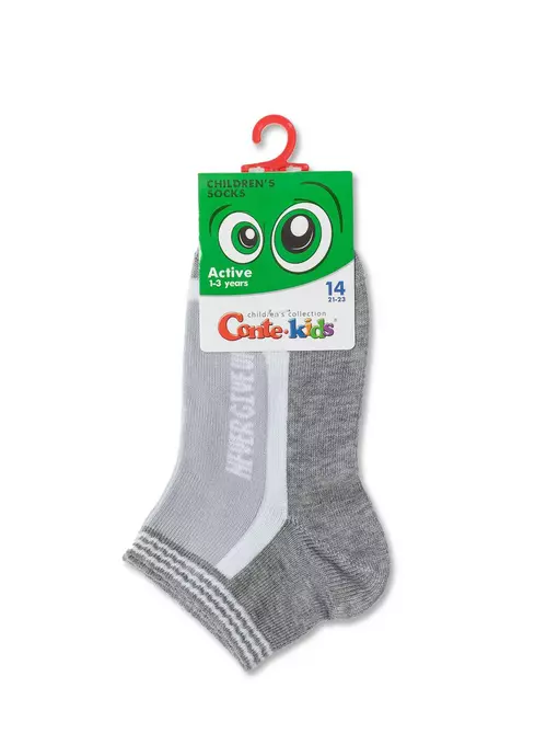 Носки детские active (короткие) 504 серый, 7С-97СП, 12, CONTE-KIDS,  - 2