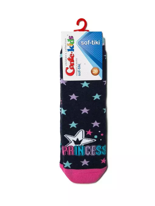 Махровые носки sof-tiki "princess" 418 темно-синий, 7С-46СП, 20, CONTE-KIDS,  - 2