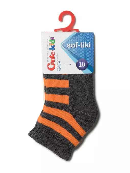 Махровые носки для малышей sof-tiki 210 темно-серый-оранжевый, 7С-46СП, 8, CONTE-KIDS,  - 2