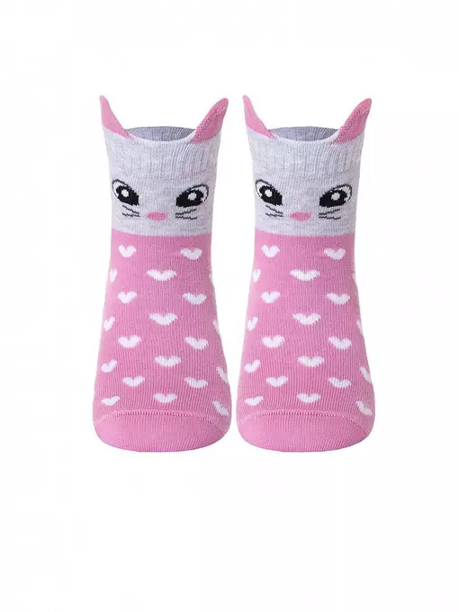 Носки детские tip-top (мордашки) 321 cветло-розовый, 17С-59СП, 20, CONTE-KIDS,  - 2