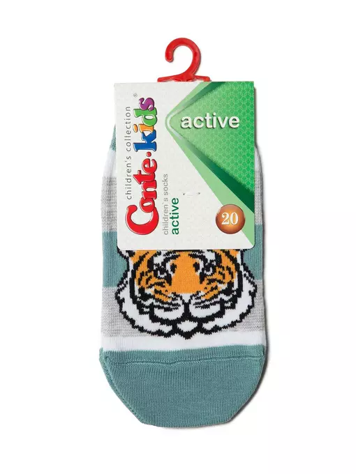 Носки детские conte-kids active (ультракороткие) 332 серо-бирюзовый, 17С-87СП, 20, CONTE-KIDS,  - 2