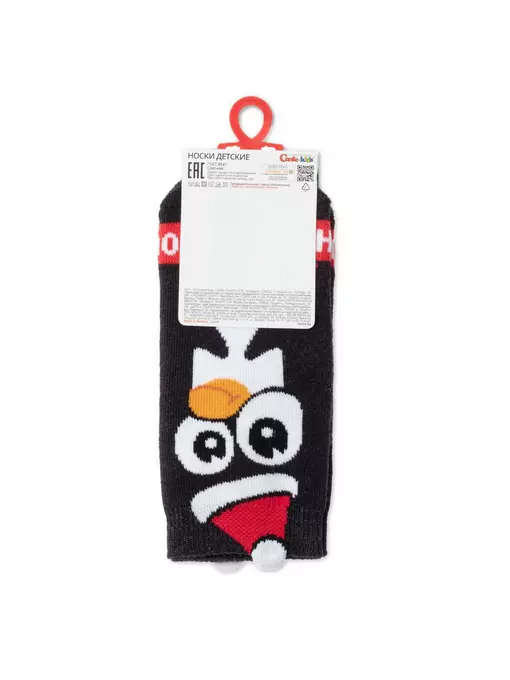 Новогодние детские носки (махровые) new year 650 черный, 21С-62СП, 11-12, CONTE-KIDS,  - 3