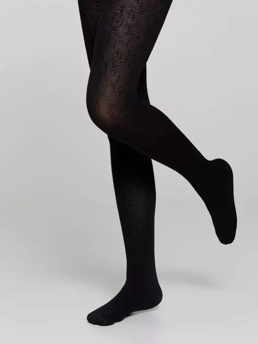 Детские фантазийные колготки из мягкой из микрофибры daisy nero, 20С-114СП, 116-122, CONTE ELEGANT,  - 3
