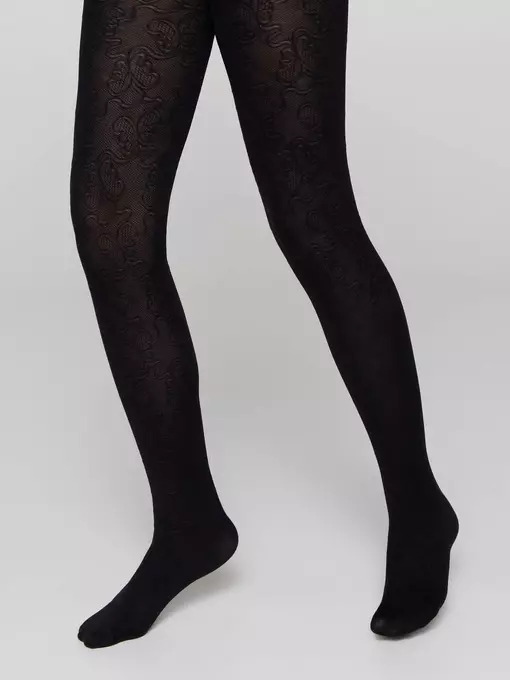 Детские фантазийные колготки из мягкой из микрофибры daisy nero, 20С-114СП, 116-122, CONTE ELEGANT,  - 4
