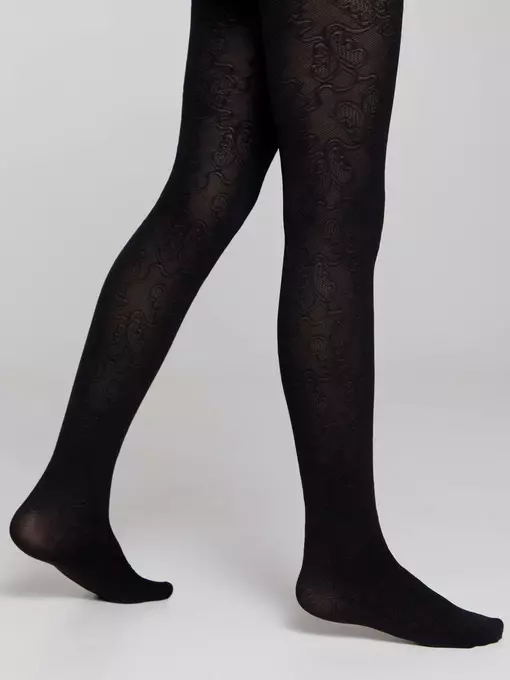 Плотные эластичные детские колготки из микрофибры daisy nero, 20С-114СП, 116-122, CONTE ELEGANT,  - 1