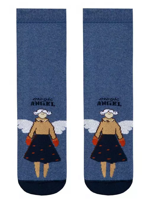 Носки детские веселые ножки (махровые, антискользящие) 291 джинс, 17С-45СП, 20, CONTE-KIDS,  - 3