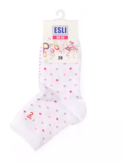 Носки детские esli (2 пары) 711 белый, 14С-14СПЕ, 22, ESLI,  - 3