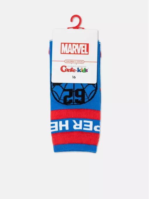 Носки детские с рисунками человек-паук ©marvel 655 синий, 17С-132СПМ, 22, CONTE-KIDS,  - 3