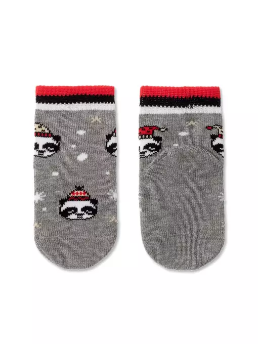 Носки детские новогодние «xmas panda» conte-kids 518, 19С-87СП, 11-12, CONTE-KIDS,  - 1