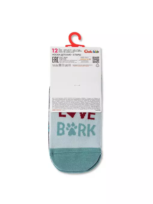 Хлопковые детские носки tip-top (3 пары) 727 ассорти, 5С-11СП, 14, CONTE-KIDS,  - 6