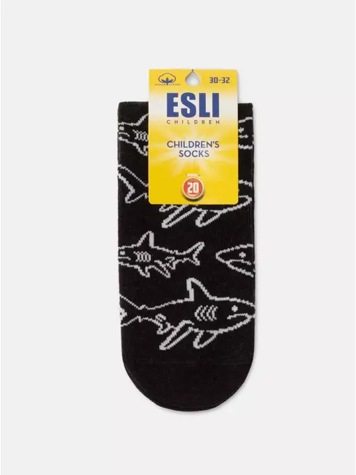 Носки детские esli с рисунками "shark" 639 черный, 21С-90СПE, 22, ESLI,  - 3