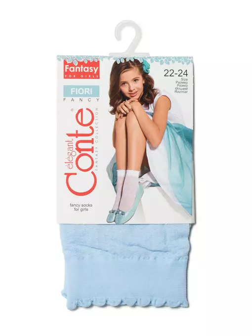 Носки для девочек нарядные conte fiori light blue, 16С-53СП, 18-20, CONTE ELEGANT,  - 2