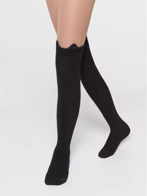 Хлопковые детские гольфины с сияющим люрексом tip-top 051 черный, 20С-135СП, 20, CONTE-KIDS,  - 2