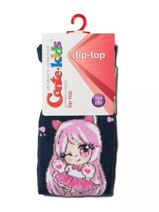 Хлопковые детские колготки tip-top с рисунком "аниме" 509 темно-синий, 4С-02СП, 92-98 (14), CONTE-KIDS,  - 2