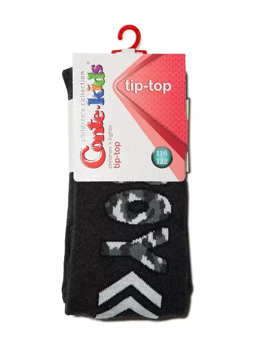 Хлопковые детские колготки tip-top с рисунком "boy" 501 черный, , 128-134 (20), CONTE-KIDS, - 2