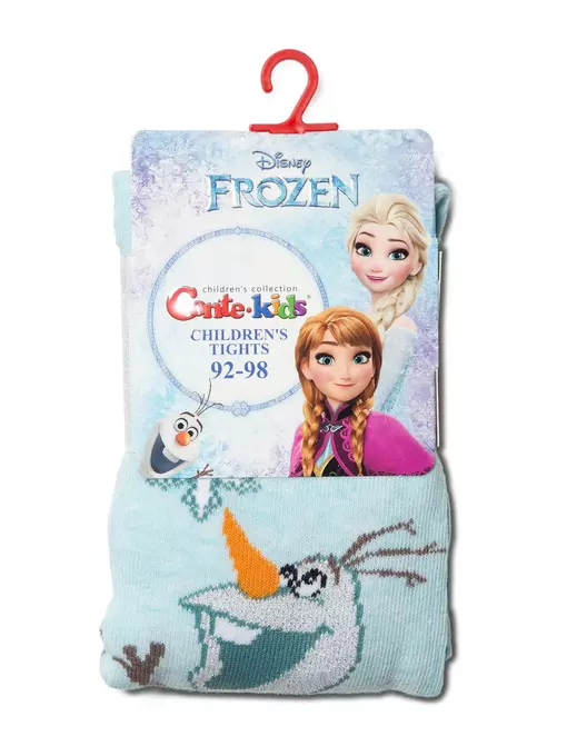 Хлопковые детские колготки с люрексом. стразами ©disney frozen 512 бледно-бирюзовый, 19С-6СПМ, 128-134 (20), CONTE-KIDS,  - 2