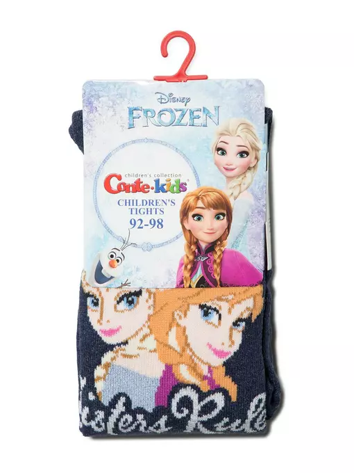 Хлопковые детские колготки с люрексом. стразами ©disney frozen 515 темно-синий, 19С-6СПМ, 92-98 (14), CONTE-KIDS,  - 2