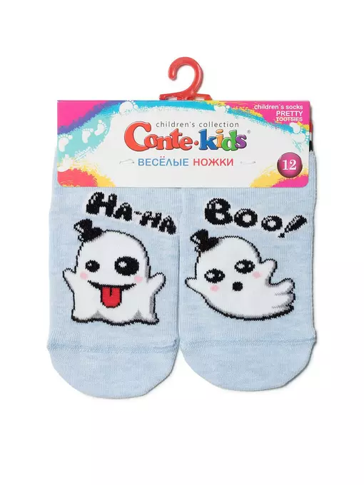 Хлопковые детские носки conte-kids "веселые ножки" 466 светло-голубой, 17С-10СП, 12, CONTE-KIDS,  - 2