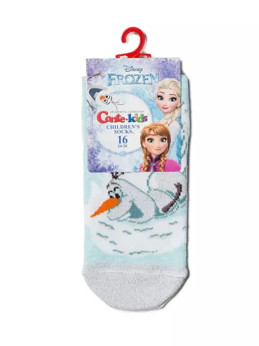 Хлопковые детские носки с люрексом. стразами ©disney frozen 427 бледно-бирюзовый, 19С-5СПМ, 22, CONTE-KIDS,  - 2