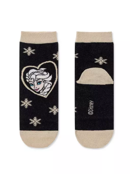 Хлопковые детские носки с люрексом, стразами ©disney frozen 581 черный, 19С-5СПМ, 22, CONTE-KIDS,  - 2