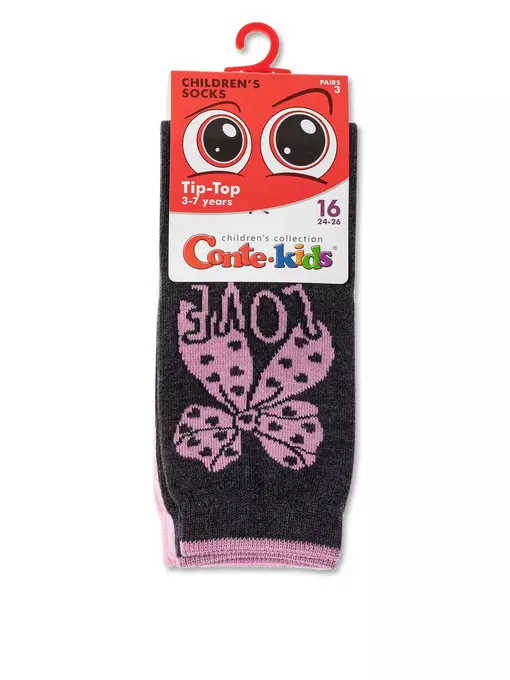 Хлопковые детские носки tip-top (3 пары) 728 ассорти, 5С-11СП, 16, CONTE-KIDS,  - 5
