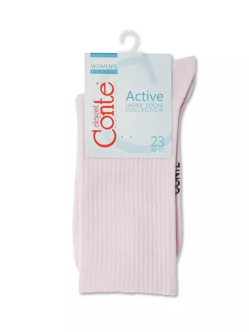 Удлиненные женские  хлопковые носки active 000 светло-розовый, 20С-20СП, 38-39 (25), CONTE ELEGANT,  - 3