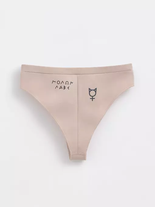 Трусы женские «бразилиана» с тату-рисунками tattoo style lbr 1479 natural, , 98/M, CONTE ELEGANT, - 4