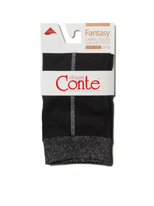 Носки женские conte fantasy (люрекс) 16с-125сп nero, 16С-125СП, 36-39 (23-25), CONTE ELEGANT,  - 4