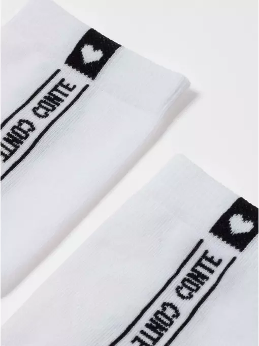 Хлопковые женские носки с рисунком "conte" 152 белый, 7С-22СП, 36-38 (23-25), CONTE ELEGANT,  - 3