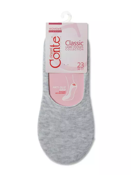 Подследники женские хлопковые conte classic 000 cветло-серый, 16С-12СП, 36-38 (23-25), CONTE ELEGANT,  - 2