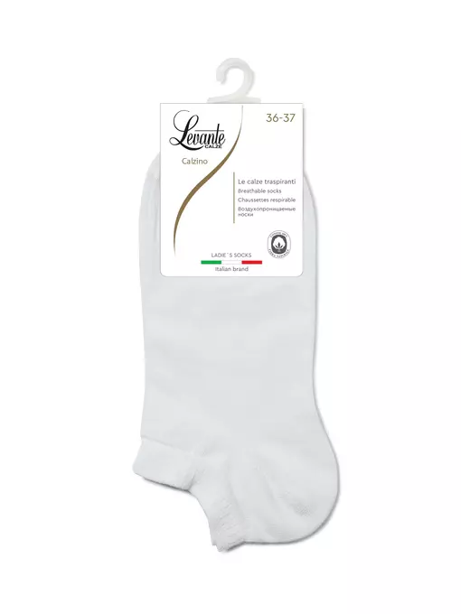 ​ультракороткие женские носки из хлопка levante 000 белый, , 38-39 (25), LEVANTE, - 3
