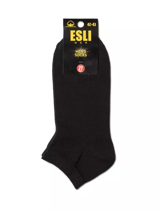 Короткие мужские носки esli 000 черный, 19С-146СПЕ, 40-42 (25-27), ESLI,  - 2