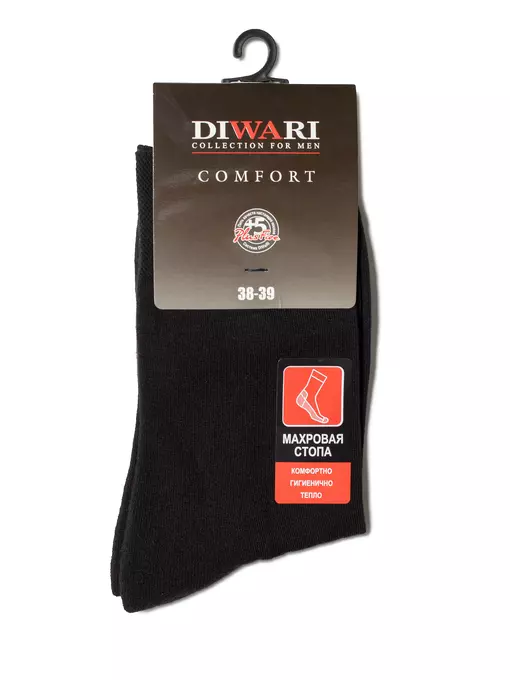 Носки мужские с махровой стопой diwari comfort 000 черный, 6С-18СП, 38-39 (23), DIWARI,  - 2