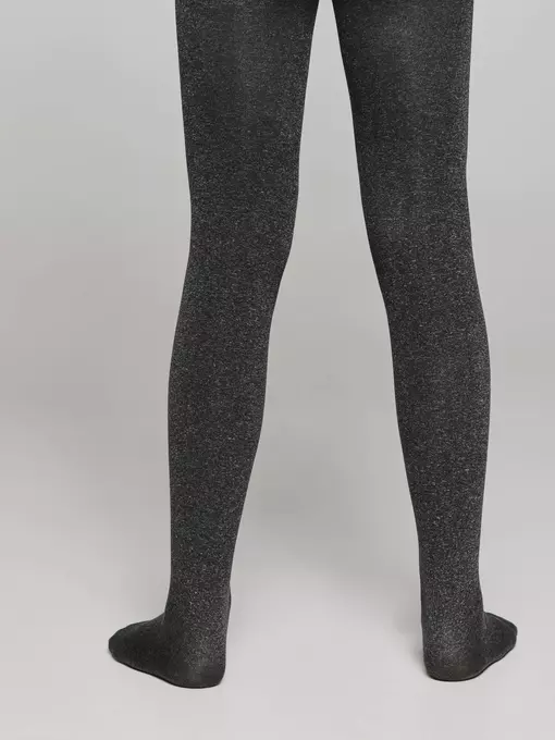 Плотные детские меланжевые колготки из микрофибры melange grafit, 20С-110СП, 116-122, CONTE ELEGANT,  - 4