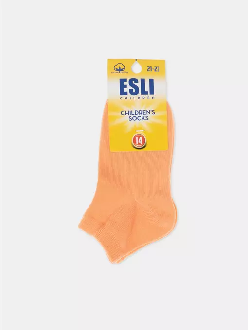 Носки детские короткие (однотонные) esli 000 персик, 19С-143СПЕ, 14, ESLI,  - 2