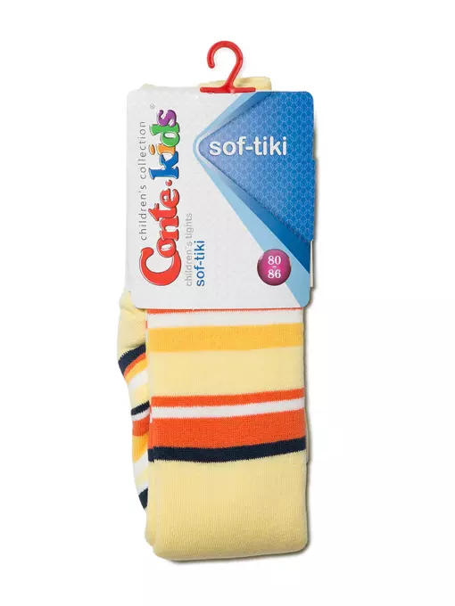 Детские колготки sof-tiki (махровые внутри) 223 светло-желтый, 7С-38СП, 80-86 (14), CONTE-KIDS,  - 2