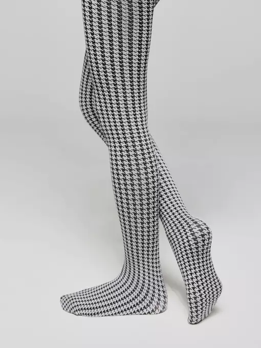 Плотные детские эластичные колготки olivia grey-bianco, 20С-109СП, 116-122, CONTE ELEGANT,  - 4