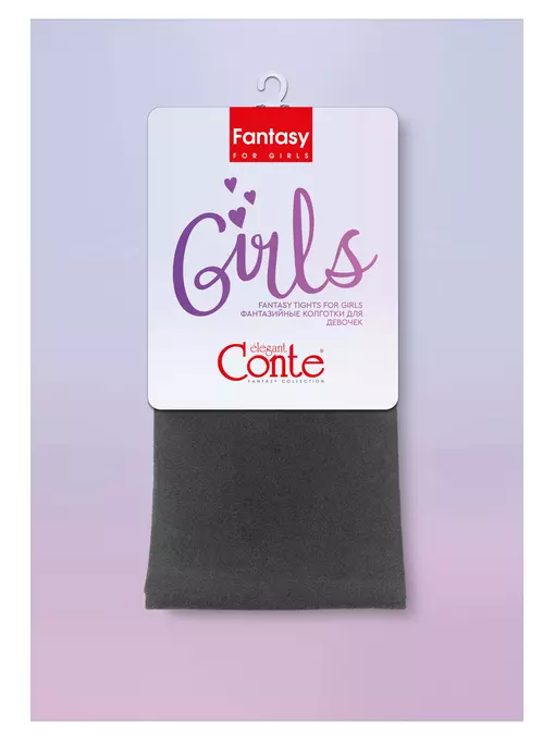 Плотные детские меланжевые колготки из микрофибры melange grey, 20С-110СП, 104-110, CONTE ELEGANT,  - 3