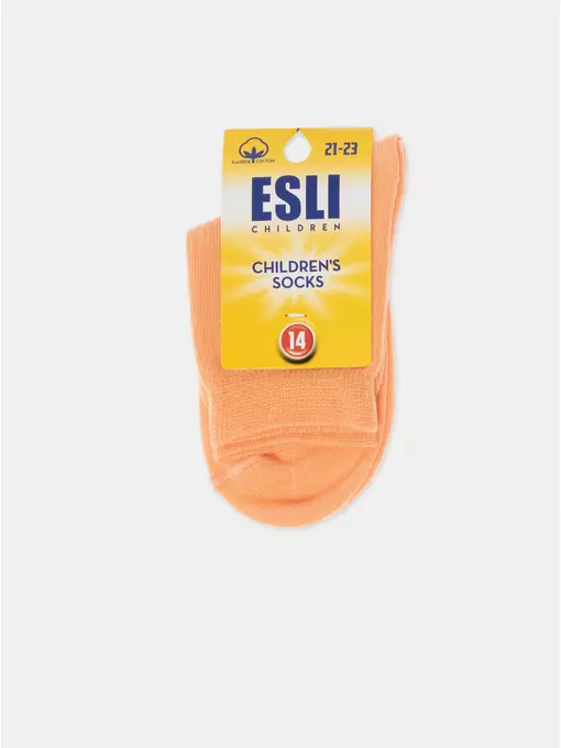 Носки детские (однотонные) esli 000 персик, 19С-142СПЕ, 14, ESLI,  - 3