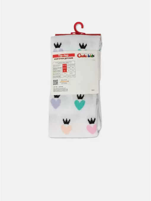 Хлопковые детские колготки tip-top 614 белый, 4С-04СП, 116-122 (18), CONTE-KIDS,  - 4