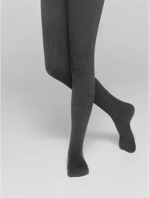 Плотные детские меланжевые колготки из микрофибры melange grafit, 20С-110СП, 116-122, CONTE ELEGANT,  - 2