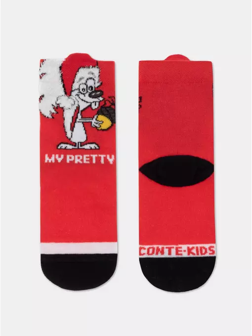 Детские новогодние носки new year 911 красный, 19С-64СП, 16-18, CONTE-KIDS,  - 2
