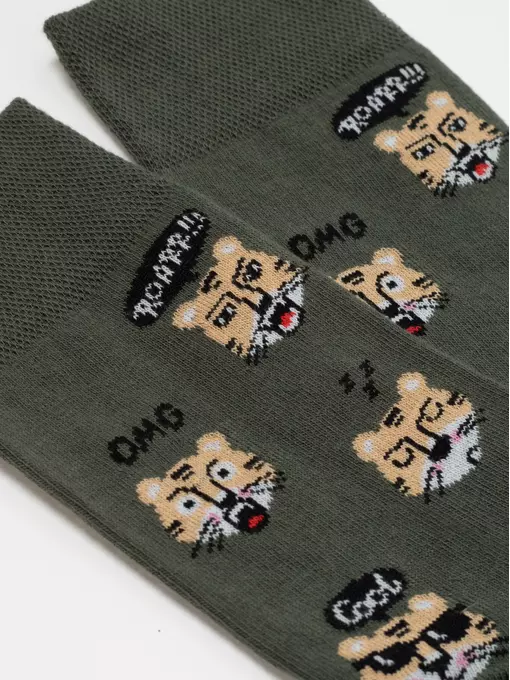 Носки мужские diwari happy 657 хаки, 17С-151СП, 40-41 (25), DIWARI,  - 2