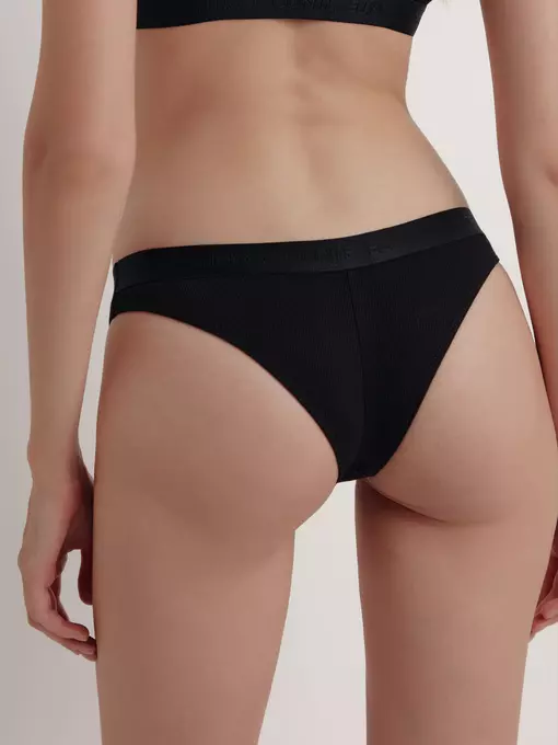 Трусы женские «бразилиана» со средней линией талии tie dye rib lbr 2219 black, 22С-2190ТСП, 106/XL, CONTE ELEGANT,  - 3